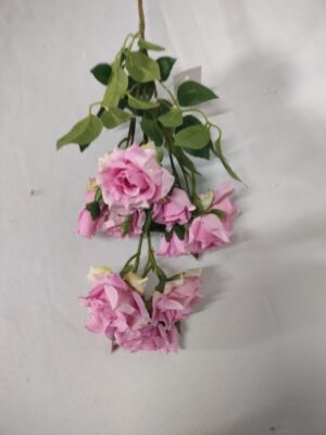 Tak kleine gevlamde roosjes roze