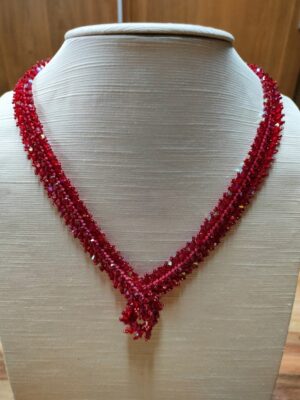 Krul met rode swarovski